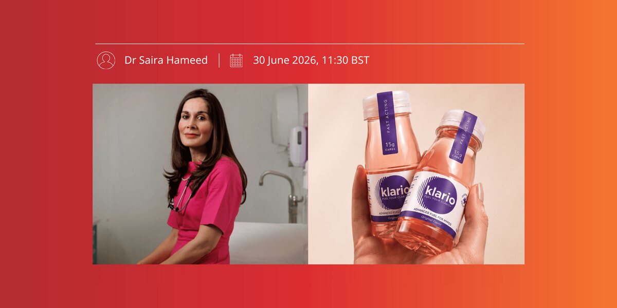 Dr Saira Hameed, author of the Daily Telegraph article, alongside bottles of Klario