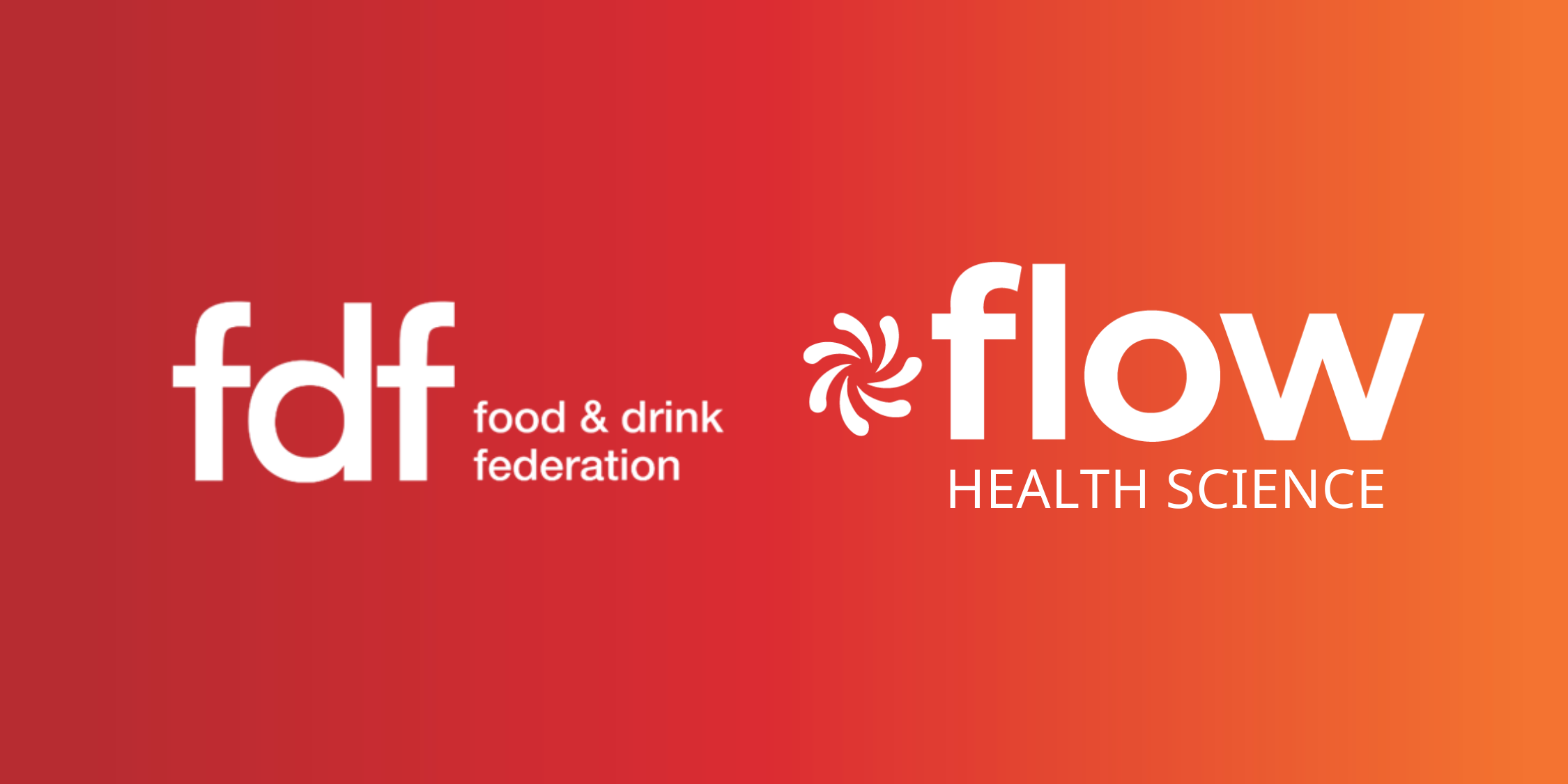 Food & Drink Federation and Flow Health Science logos